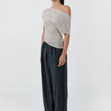 St Agni Silk Adjustable Balloon Pants in Washed Black
