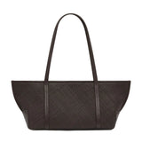 St Agni Woven Slim Bateau Tote in Coffee