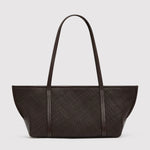 St Agni Woven Slim Bateau Tote in Coffee