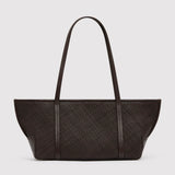 St Agni Woven Slim Bateau Tote in Coffee