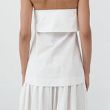 St Agni Strapless Wrap Top in Off White