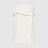 St Agni Strapless Wrap Top in Off White