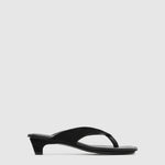 St Agni Suede Opanka Heel in Black