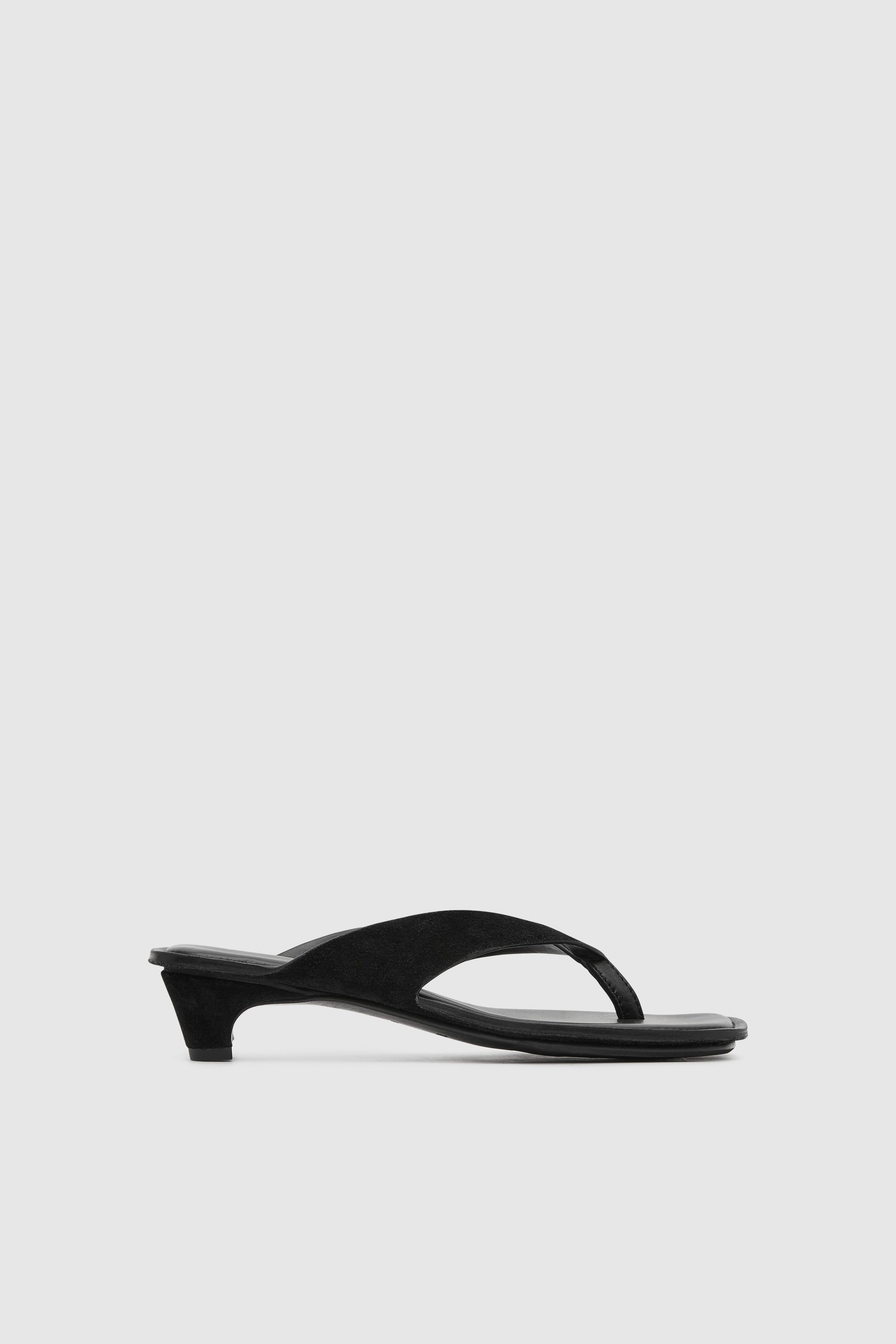 St Agni Suede Opanka Heel in Black