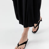St Agni Suede Opanka Heel in Black - detail view