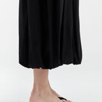 St Agni Suede Opanka Heel in Black - styled look
