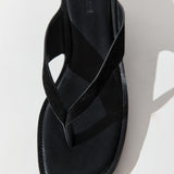 St Agni Suede Opanka Heel in Black - side view