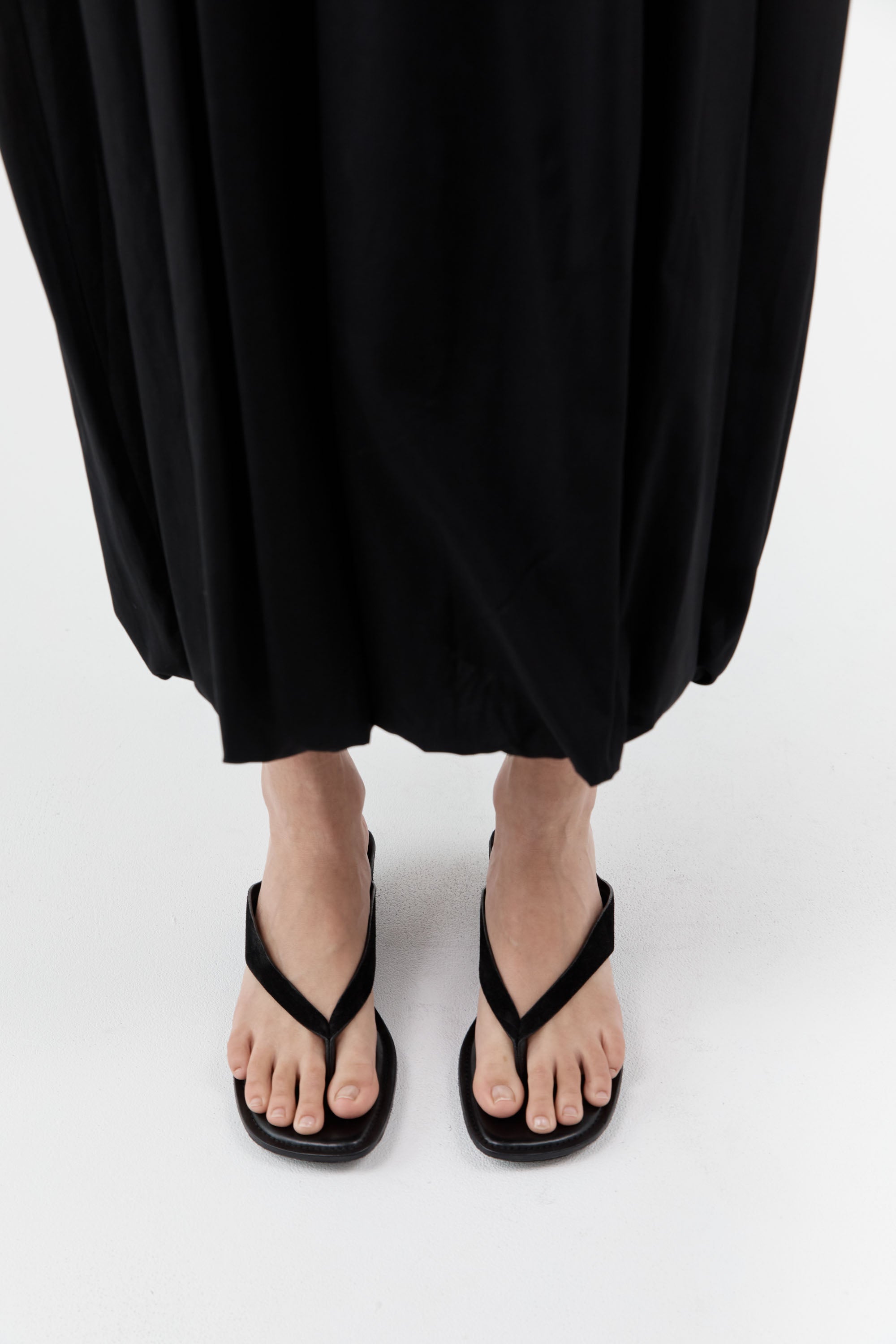 St Agni Suede Opanka Heel in Black - outfit inspiration