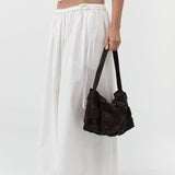 St Agni Suede Woven Envelope Mini Tote in Coffee