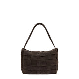 St Agni Suede Woven Envelope Mini Tote in Coffee