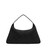 St Agni Suede Woven Hobo Bag in Washed Black