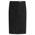 St Agni Woven Leather Skirt in Black