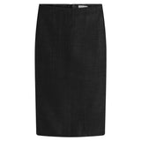 St Agni Woven Leather Skirt in Black