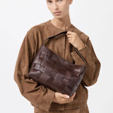 St Agni Woven Mini Tote in Chocolate