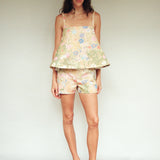 Maggie Marilyn Straight Talker Mini Short in Pressed Flowers
