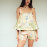 Maggie Marilyn Straight Talker Mini Short in Pressed Flowers