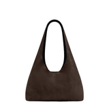 St Agni Suede Soft Bag in Coffee