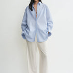 Toteme Oversized Summer Shirt in Sky Blue