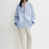 Toteme Oversized Summer Shirt in Sky Blue