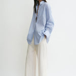 Toteme Oversized Summer Shirt in Sky Blue