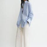 Toteme Oversized Summer Shirt in Sky Blue