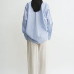 Toteme Oversized Summer Shirt in Sky Blue