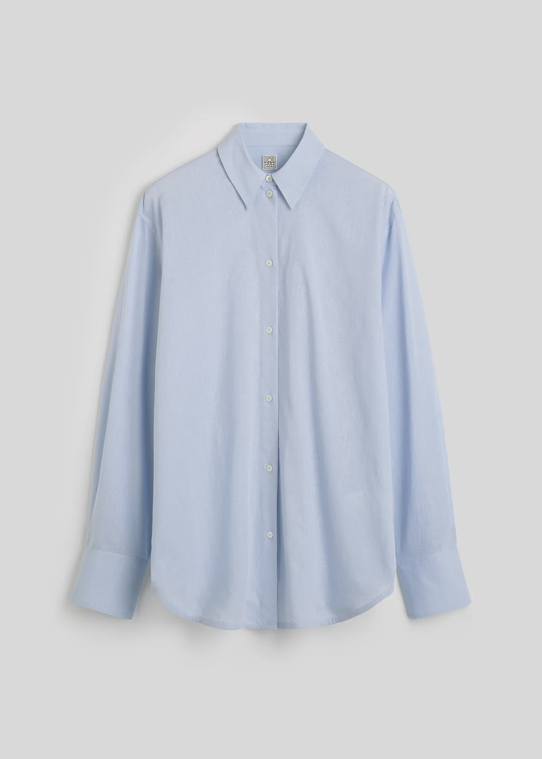 Toteme Oversized Summer Shirt in Sky Blue