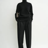 Toteme Classic Cashmere Crew Neck Knit in Black - side view