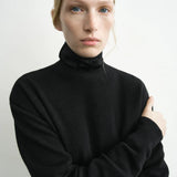 Toteme Classic Cashmere Crew Neck Knit in Black - outfit inspiration