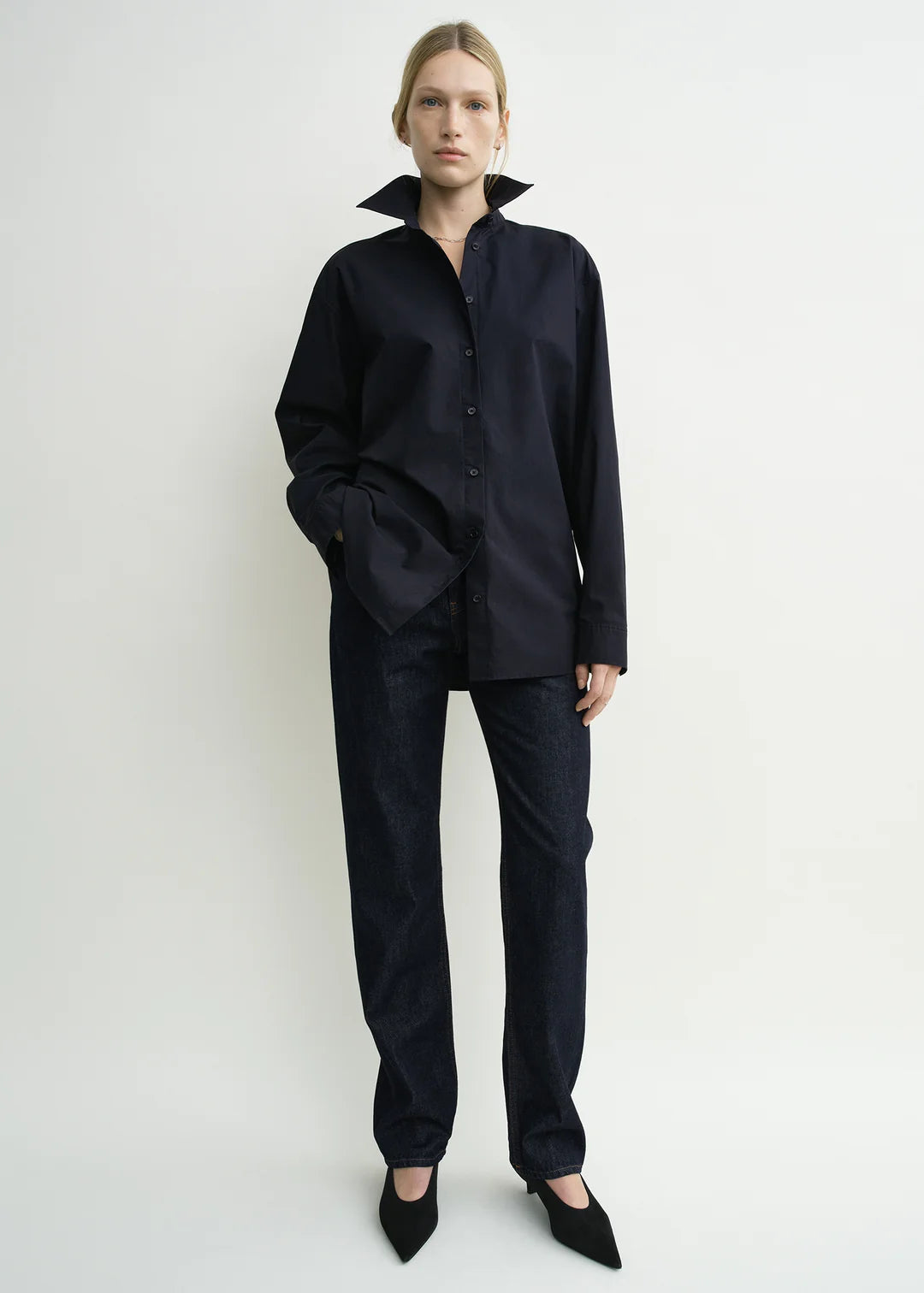 Toteme Classic Tumbled Shirt in Midnight