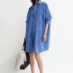 Toteme Long Summer Shirt in Cobalt