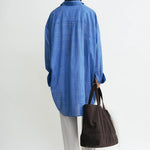 Toteme Long Summer Shirt in Cobalt