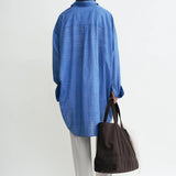 Toteme Long Summer Shirt in Cobalt