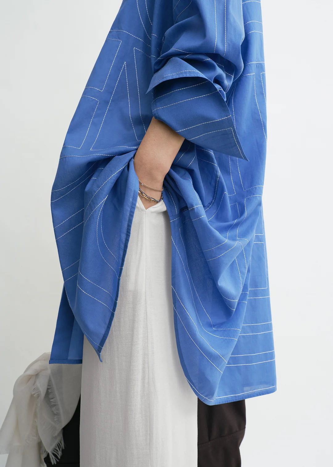 Toteme Long Summer Shirt in Cobalt