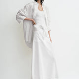 Toteme Tie Waist Skirt in White
