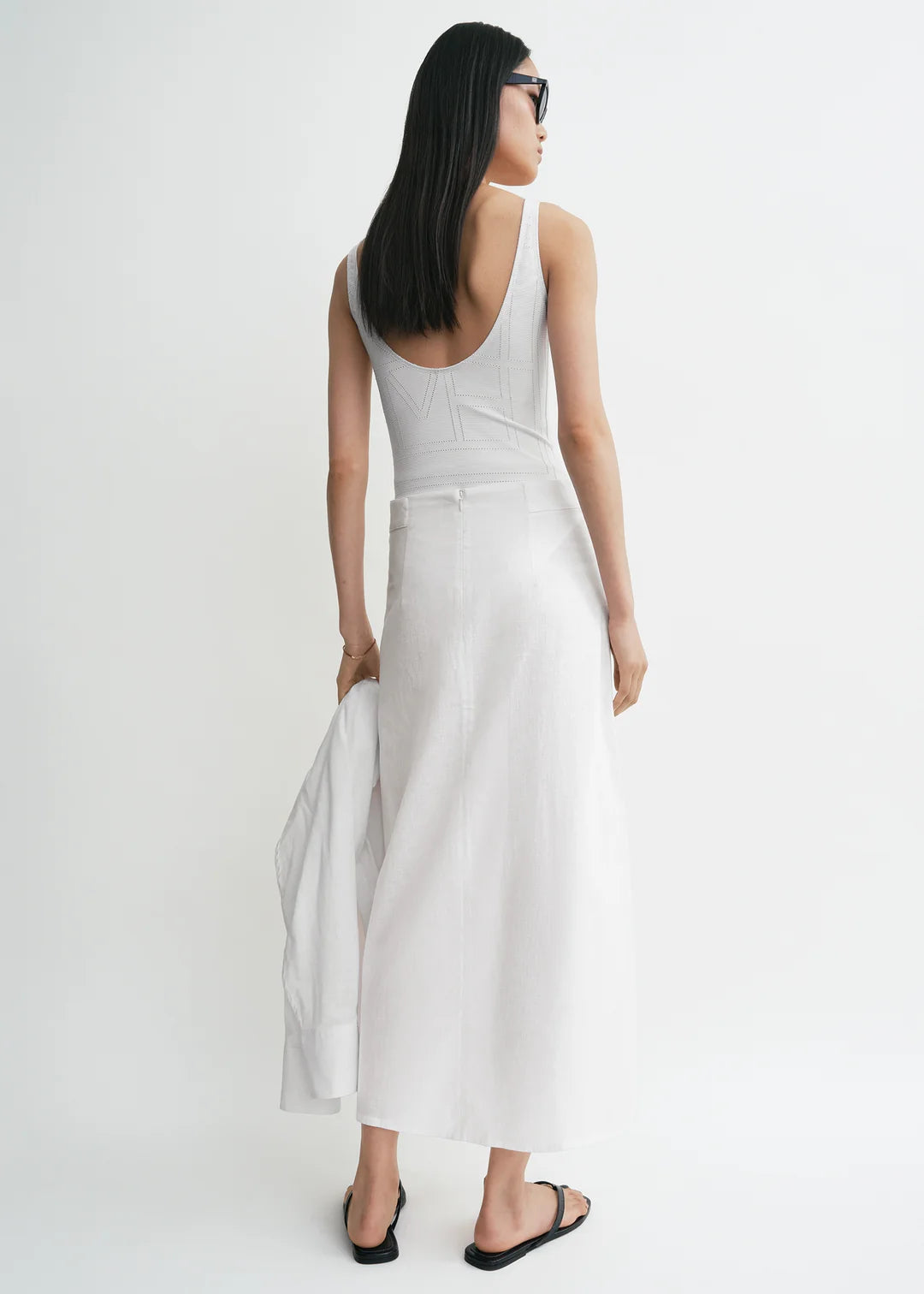 Toteme Tie Waist Skirt in White