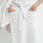Toteme Tie Waist Skirt in White