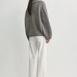 Toteme Shawl Lapel Cardigan in Mid Grey Melange