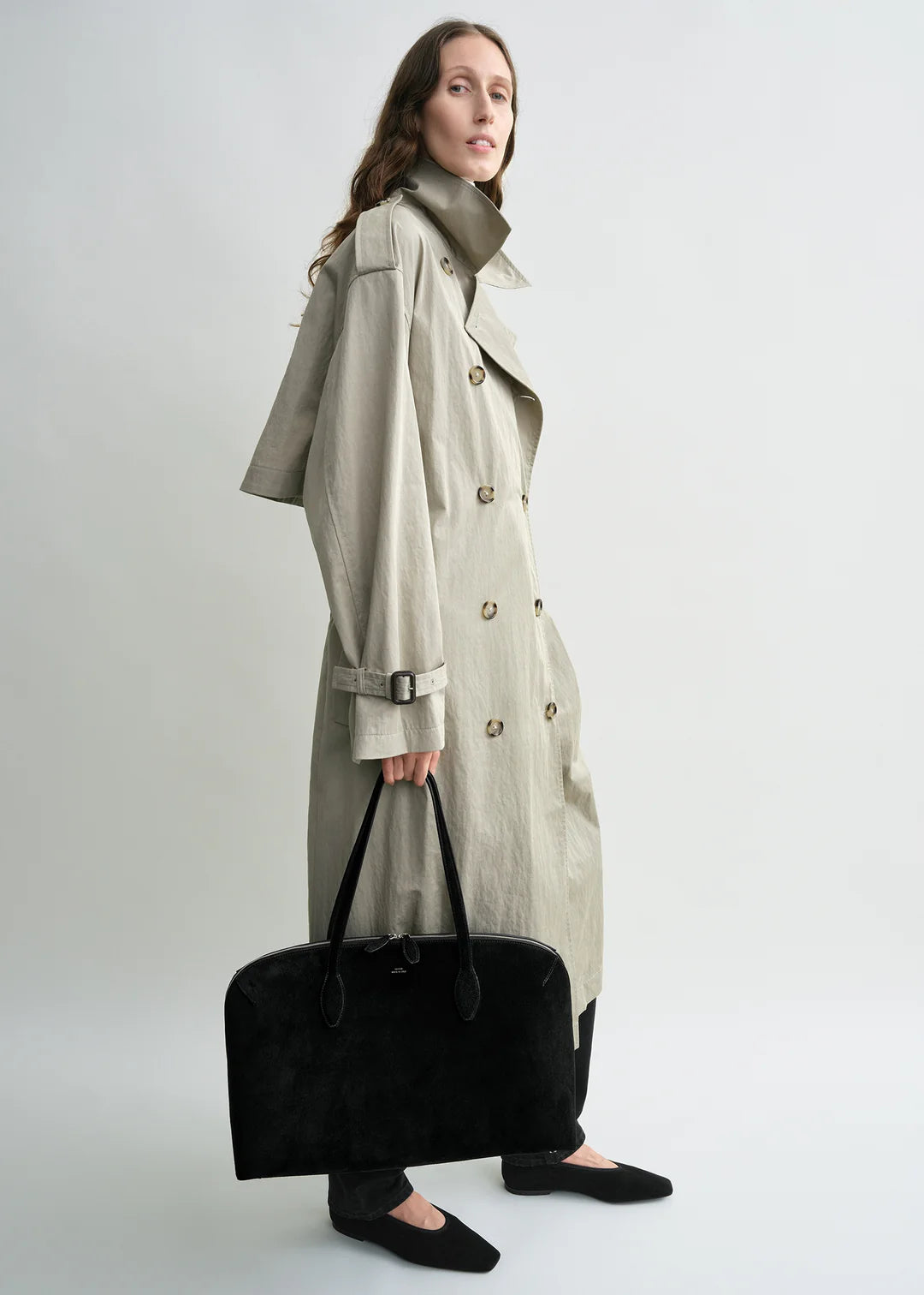 Toteme Crisp Summer Trench in Clay