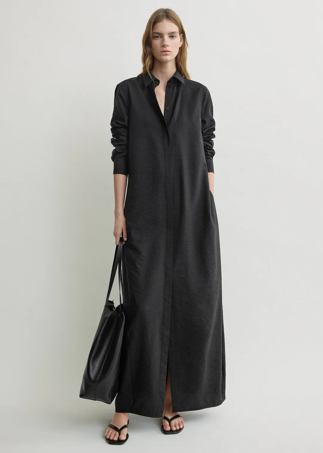 Toteme Parachute Shirt Dress in Black