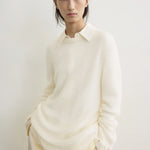 Toteme Long Open Weave Knit in Off White