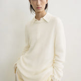Toteme Long Open Weave Knit in Off White