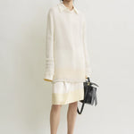 Toteme Long Open Weave Knit in Off White