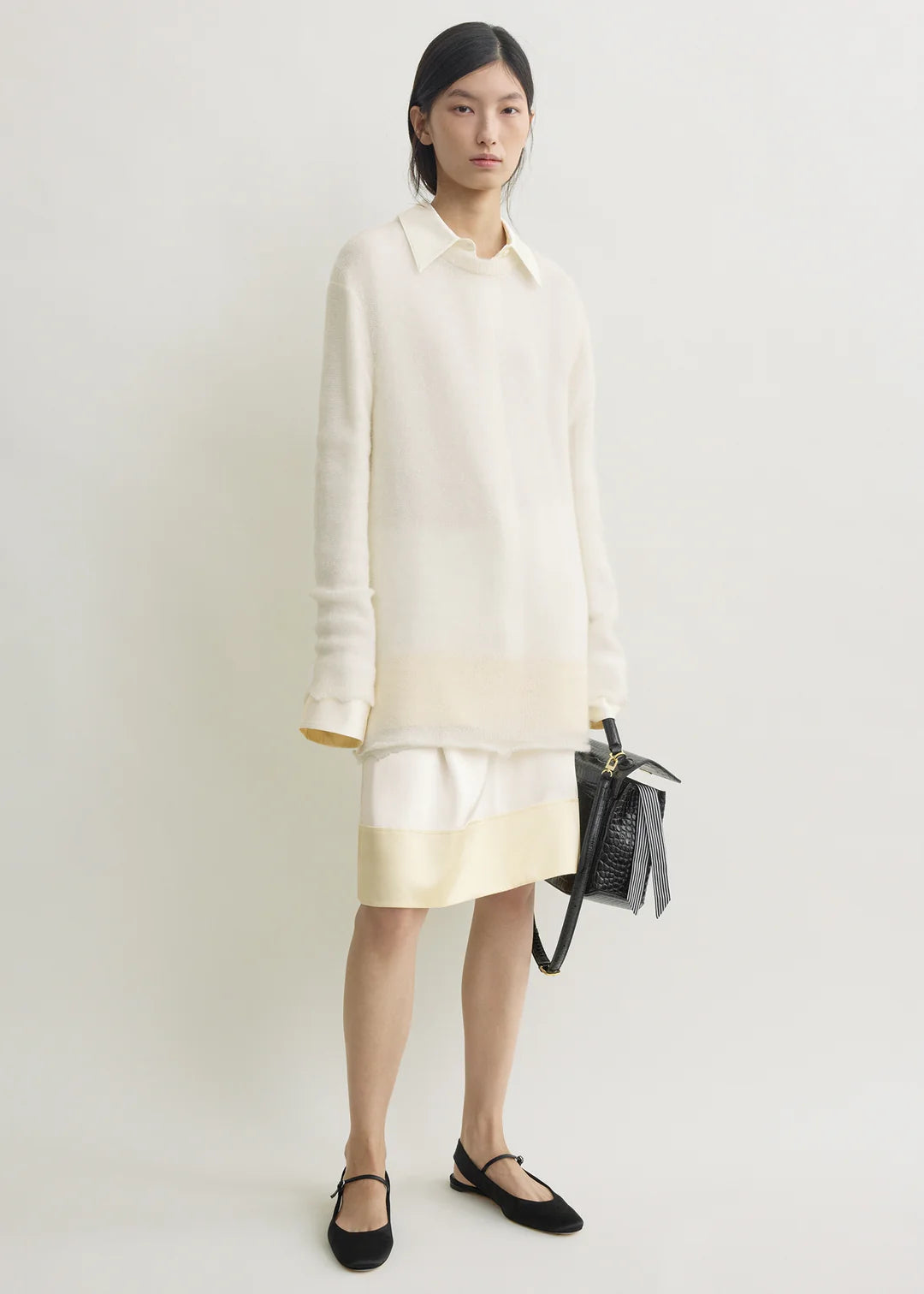 Toteme Long Open Weave Knit in Off White