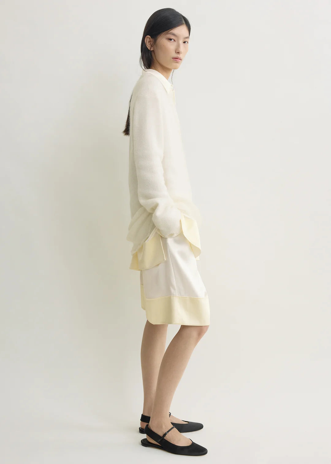 Toteme Long Open Weave Knit in Off White