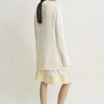 Toteme Long Open Weave Knit in Off White