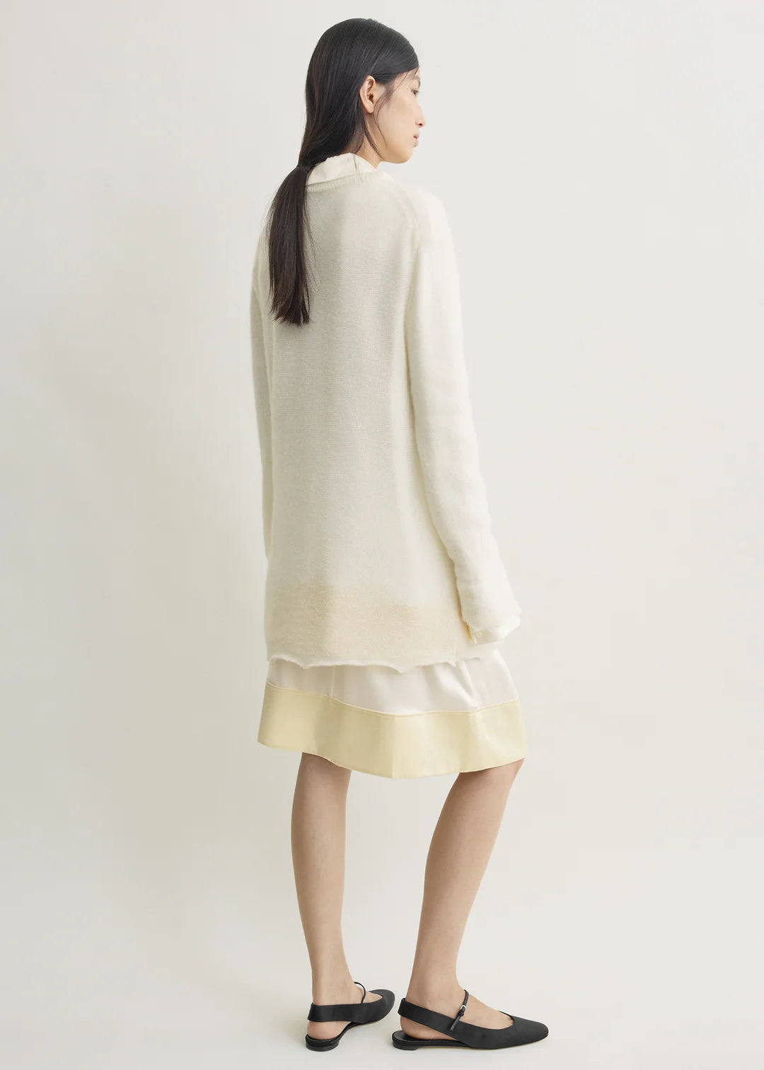 Toteme Long Open Weave Knit in Off White