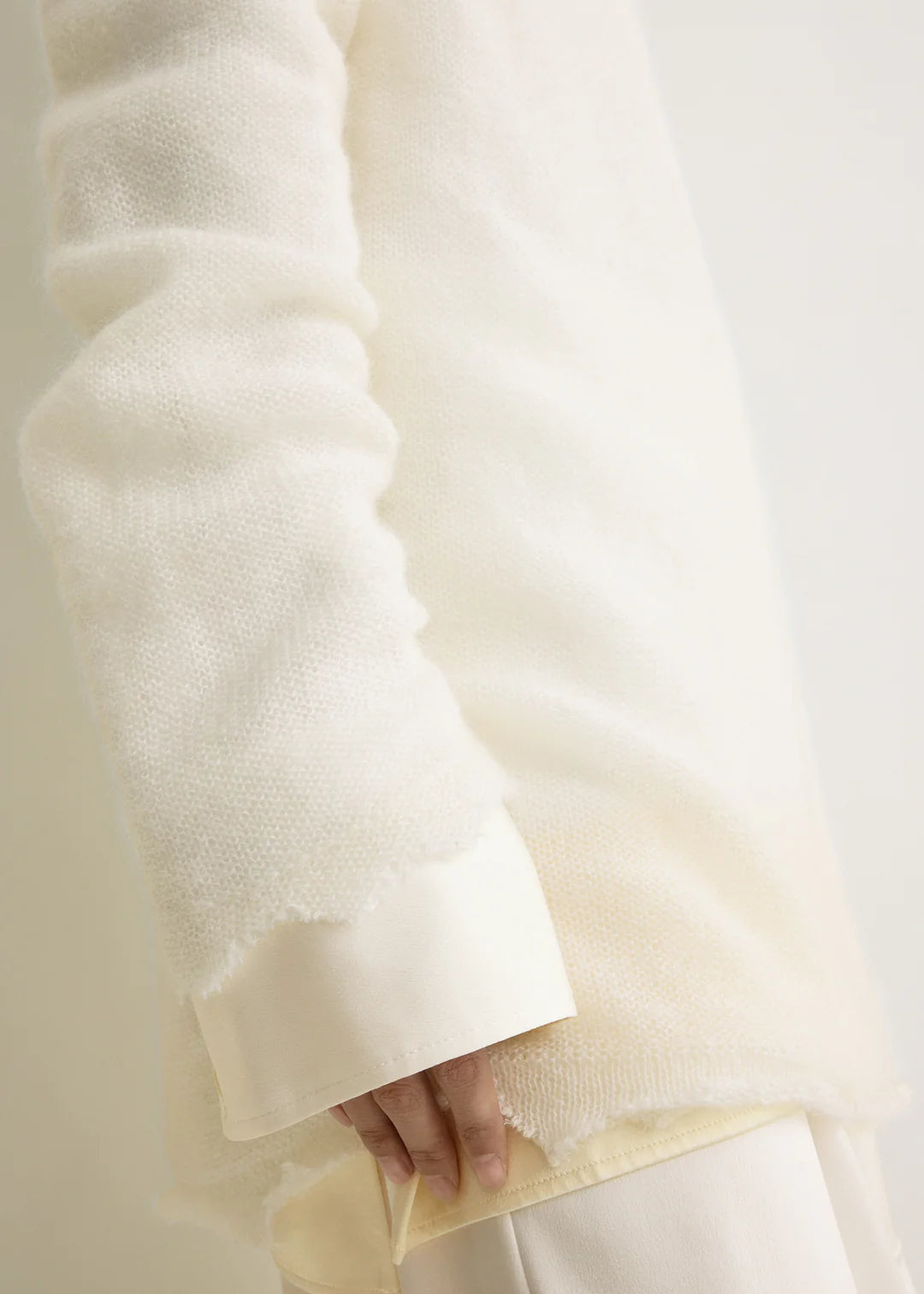 Toteme Long Open Weave Knit in Off White
