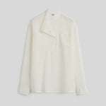 Toteme Overlapping Collar Blouse in Milk