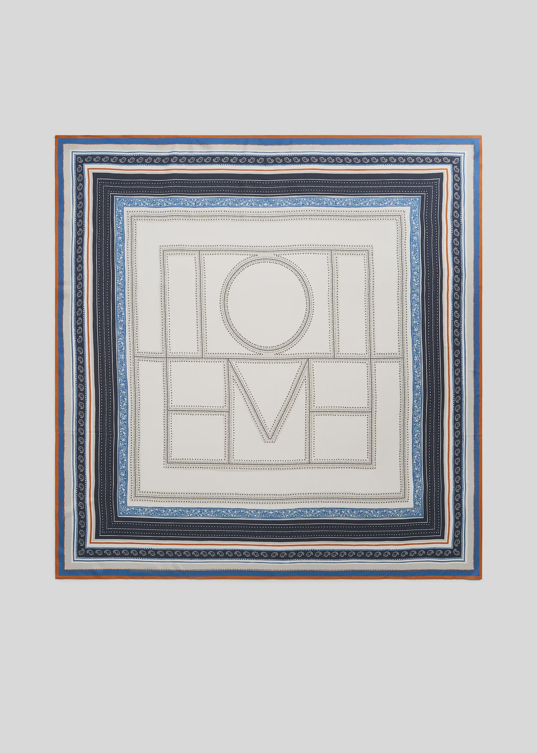 Toteme Collector Sarong Silk in Ecru and Navy